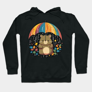 Wombat Rainy Day With Umbrella Hoodie